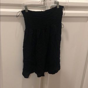 Black strapless dress